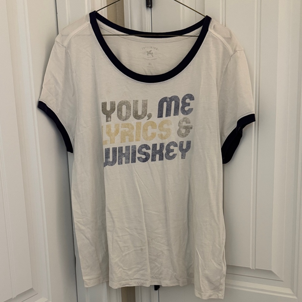 Idyllwind Cream and Black Short Sleeve Tee